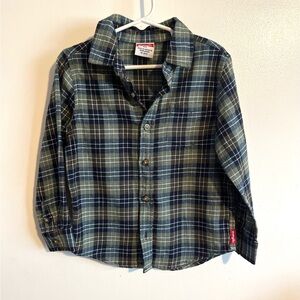 Wrangler Kids Plaid Shirt - Navy and Olive